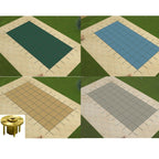 gli promesh rectangle swimming pool safety covers w/ wood anchors (choose color)