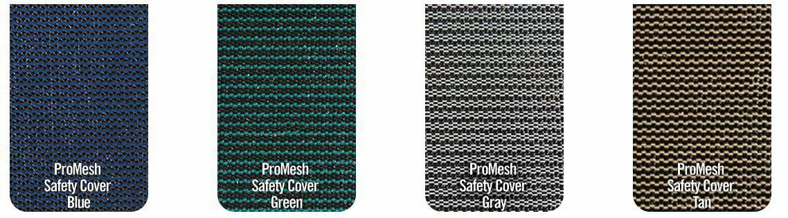 gli promesh rectangle swimming pool safety covers w/ wood anchors (choose color)