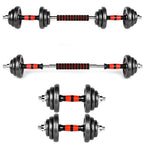 Adjustable Weights Dumbbells Set, Weights Set with Connecting Rod 30KG/66LB
