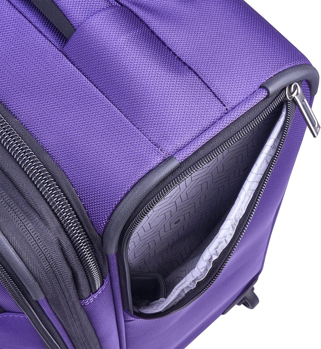 Sky Max 2.0 Softside Expandable Luggage with Spinner Wheels, Purple, Carry-on 21 Inch,40328280508