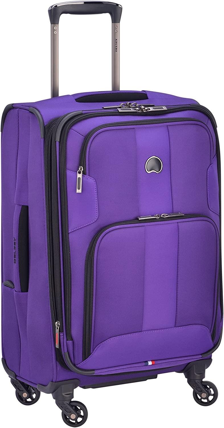 Sky Max 2.0 Softside Expandable Luggage with Spinner Wheels, Purple, Carry-on 21 Inch,40328280508