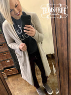 long pocket cardigan