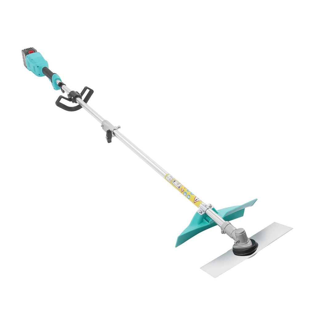 Electric Lawn Trimmer, Handheld Lawn Mower Garden Grass Cutter with Grass Shield &amp; Shoulder Strap, 11000Rpm Outdoor Rechargeable Lithium Battery Portable Weeder Shrub Orchard Pruning Machine