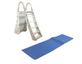 Confer Plastics Confer Adjustable 48-56 Inch Above-Ground Swimming Pool Ladder and Hydrotools 9 x 24 Inch Protective Ladder Mat