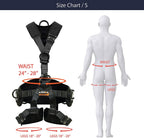 Fusion Climb Tac Rescue Tactical Full Body EVA Padded Heavy Duty Adjustable Zipline Harness 23kN S Black