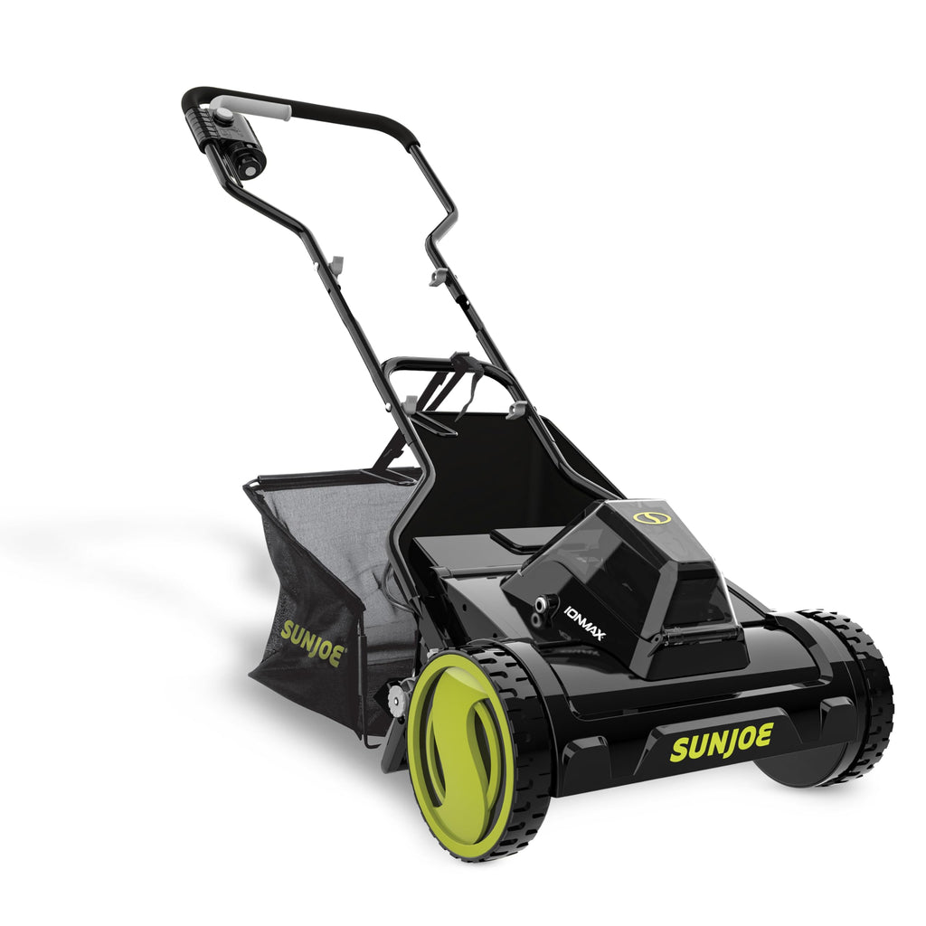 Cordless Electric Push Lawn Mower with 11.9-Gal Bag, 15-Inch Cutting Width, 360W Motor - Heavy-Duty Yard Trimmer for Gardening Care and Maintenance, IONMAX 24V-CRLM15