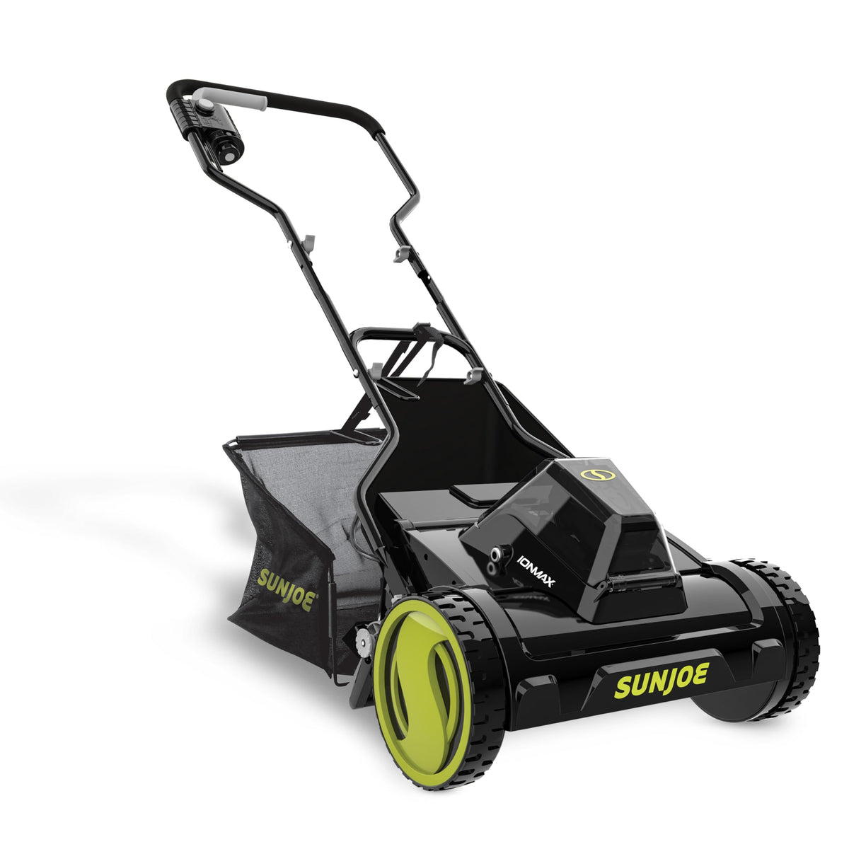 Cordless Electric Push Lawn Mower with 11.9-Gal Bag, 15-Inch Cutting Width, 360W Motor - Heavy-Duty Yard Trimmer for Gardening Care and Maintenance, IONMAX 24V-CRLM15
