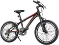 Coewske 20 Inch Kids Bike Enjoy-Style 6 Speed Mountain Bike with Kickstand Black