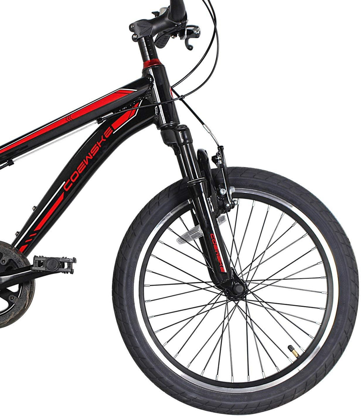 Coewske 20 Inch Kids Bike Enjoy-Style 6 Speed Mountain Bike with Kickstand Black