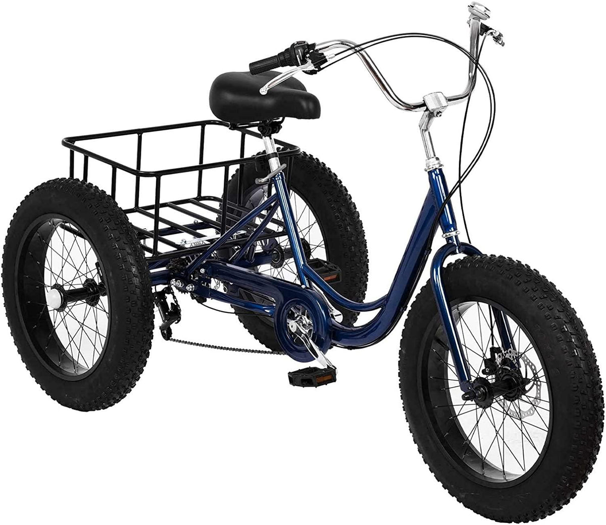Adult Tricycles, 7 Speed Adult Trikes 20 inch 3 Wheel Bikes with Big Basket for Shopping, Entertainment, Picnics, Workout Men's Women's Cruiser Bike.[Stock in U.S]