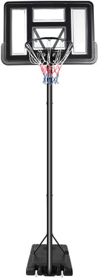 Portable 10ft Basketball Backboard Hoop &amp; Goal Net Set Professional Outdoor Basketball Stand Equipment with Wheels for Adults and Children,Adjustable High 2.3M-3.05M