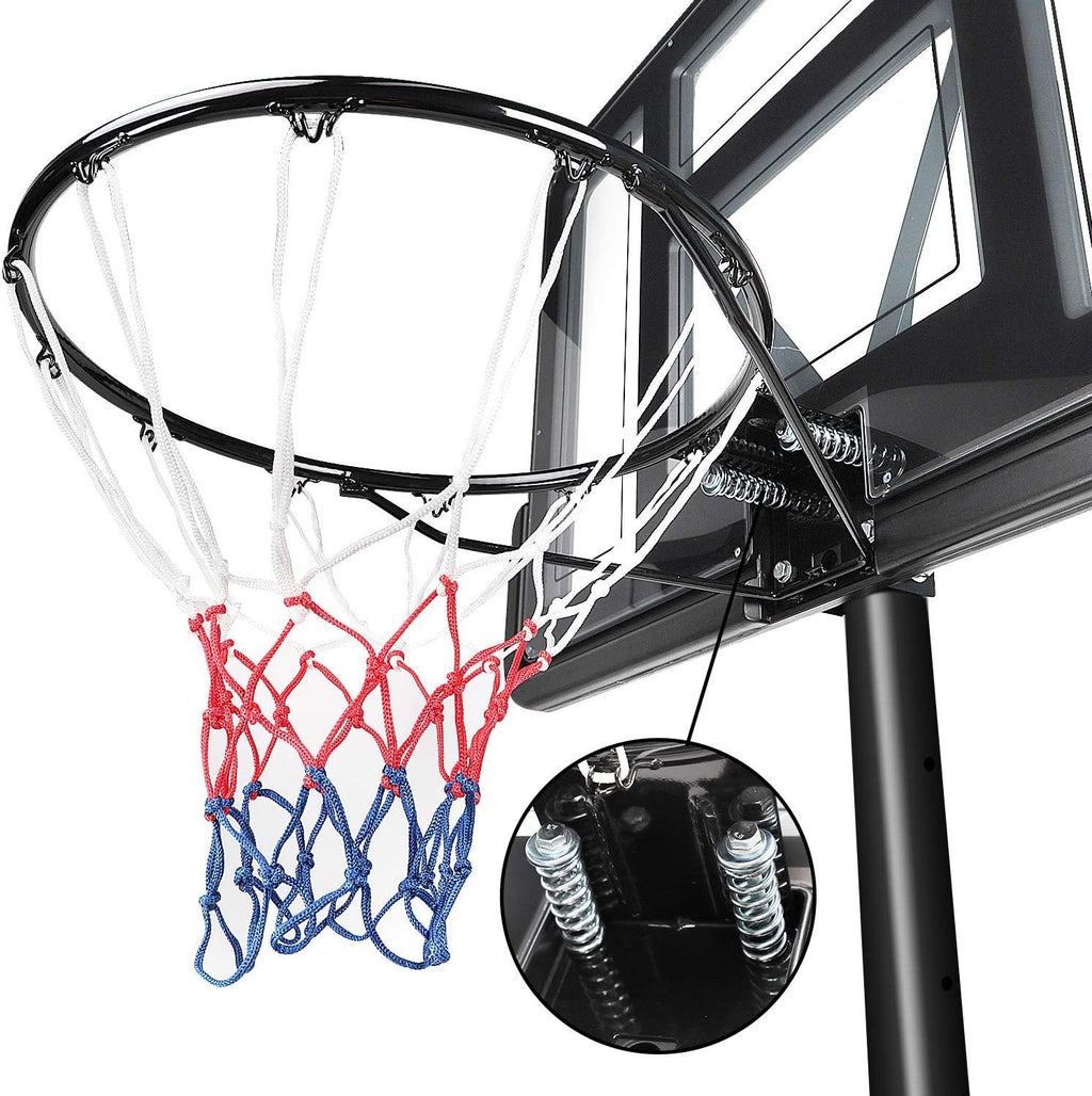 Portable 10ft Basketball Backboard Hoop &amp; Goal Net Set Professional Outdoor Basketball Stand Equipment with Wheels for Adults and Children,Adjustable High 2.3M-3.05M
