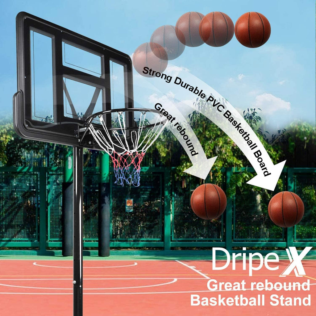 Portable 10ft Basketball Backboard Hoop &amp; Goal Net Set Professional Outdoor Basketball Stand Equipment with Wheels for Adults and Children,Adjustable High 2.3M-3.05M