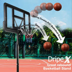 Portable 10ft Basketball Backboard Hoop &amp; Goal Net Set Professional Outdoor Basketball Stand Equipment with Wheels for Adults and Children,Adjustable High 2.3M-3.05M