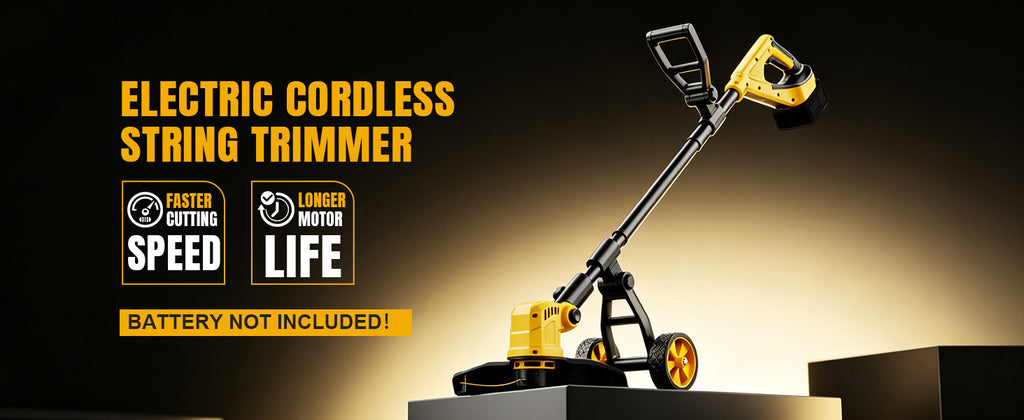 Cordless String Trimmer &amp; Lawn Edger for Dewalt 20V Battery (NO Battery), 14" Electric Weed Eater and Edger Battery Powered, 3 in 1 Lawn Tool Wheeled with 8 Pcs Grass Cutter Spool Line for Yard Garden