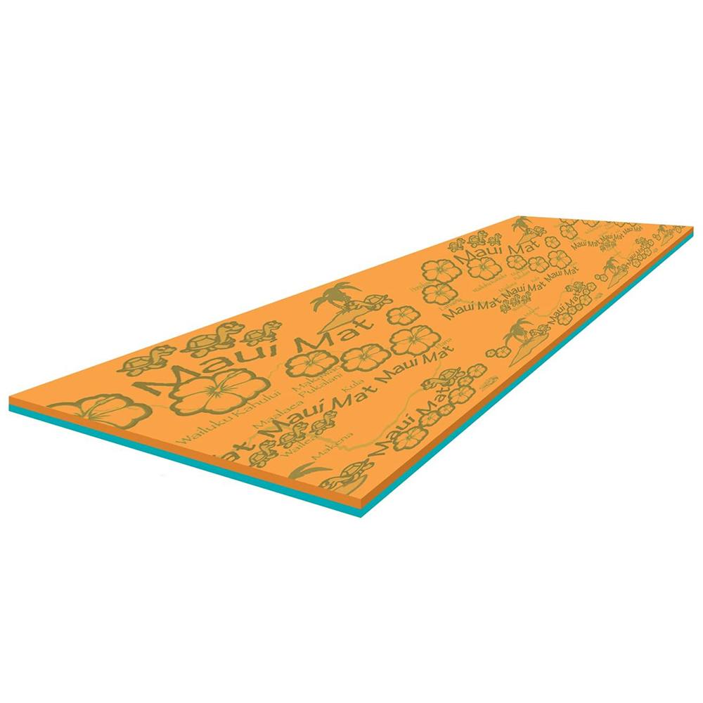 Aqua Lily Pad 14 Ft Maui Water Playground Floating Foam Island Mat, Orange/Teal and Dolphin Swimming Pool Noodle Foam Float,