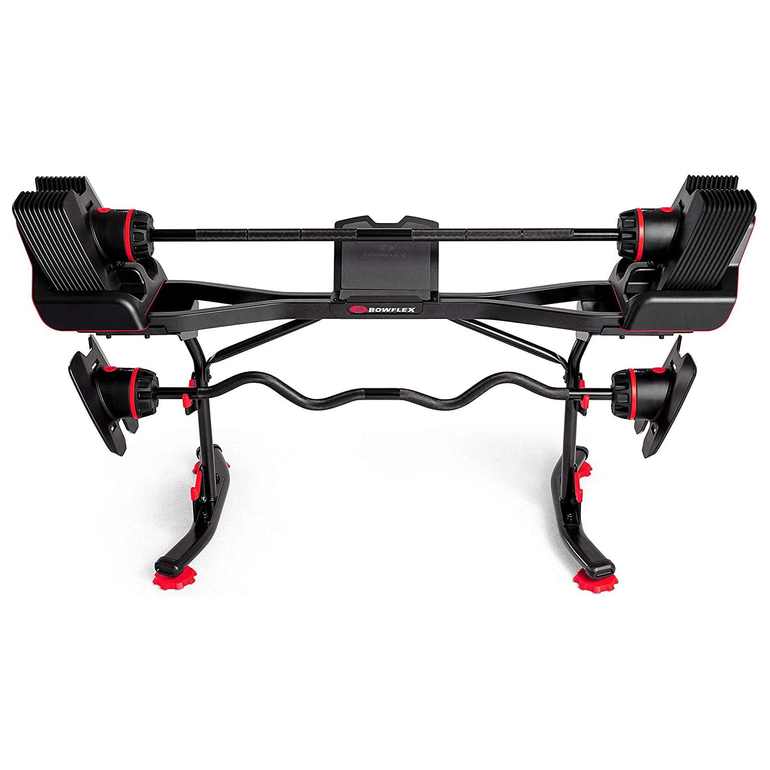 Bowflex SelectTech Barbell and Curl Bar Bundle with Full Body Barbell Stand