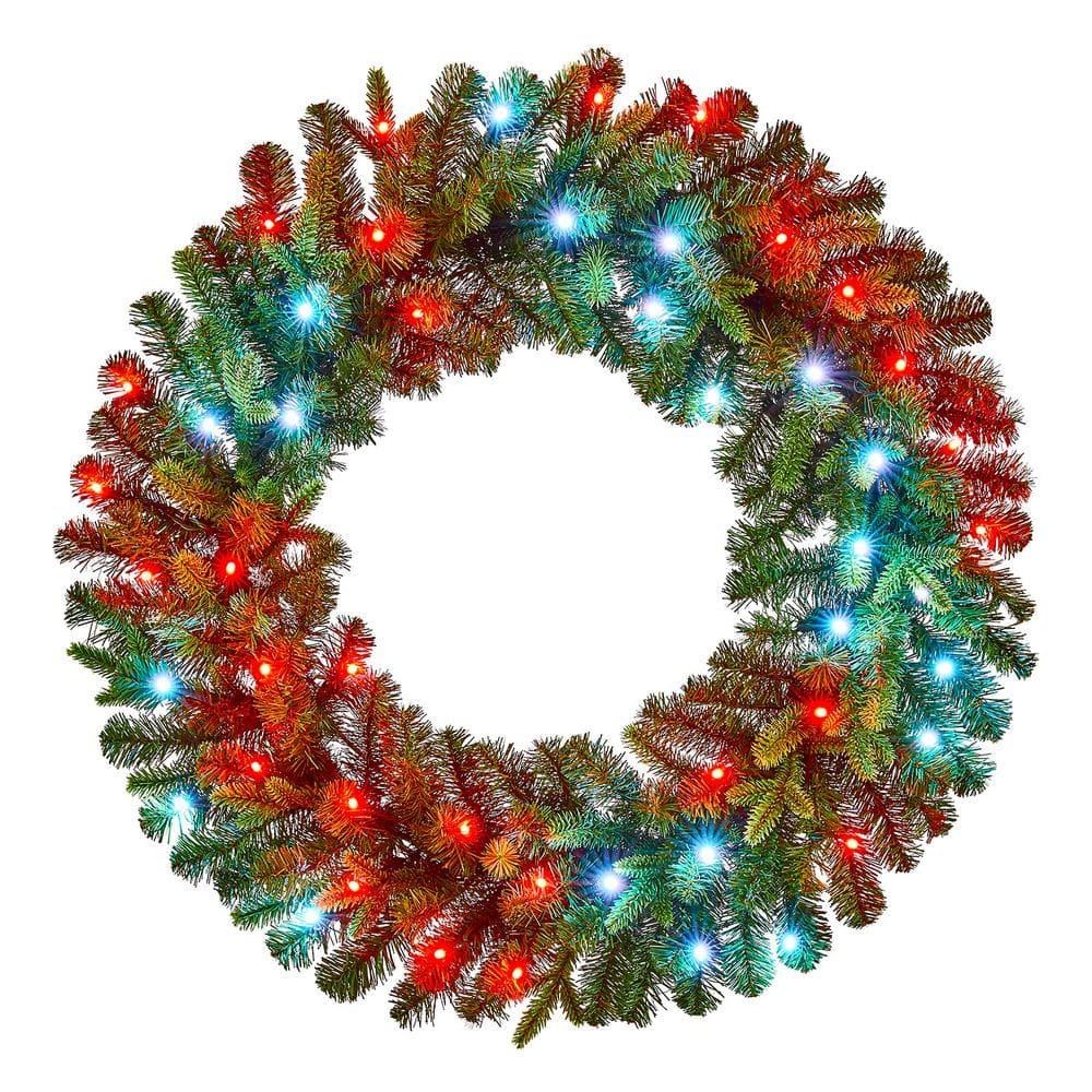 30 in Prelit Twinkly Swiss Mountain Wreath