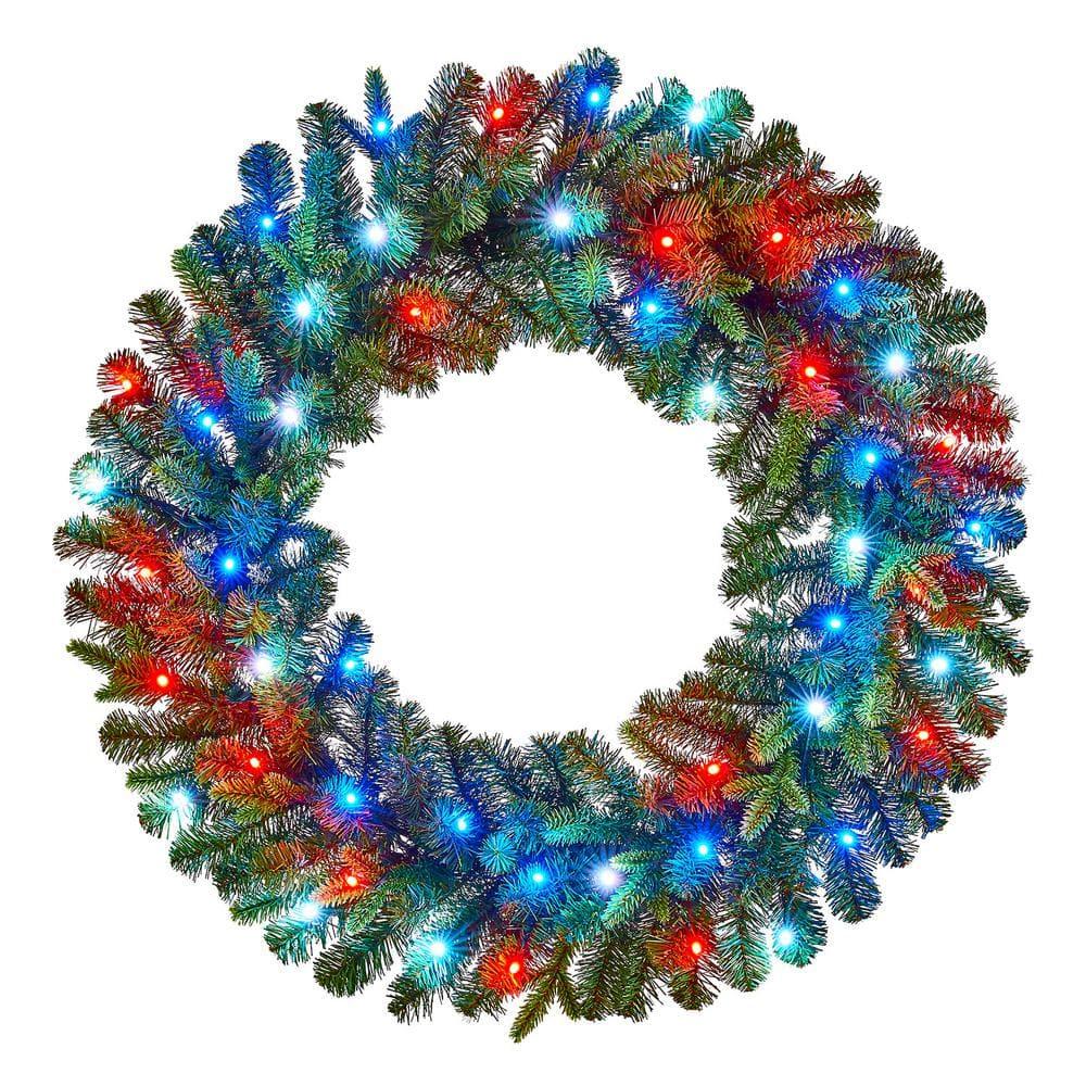 30 in Prelit Twinkly Swiss Mountain Wreath