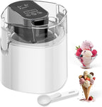 Ice Cream Maker, 1.5-Qt Ice Cream Machine and Frozen Yogurt Machine, 1.5-Qt Insulated Freezer Bowl, LCD Screen and Timer,  Results, Easy to Operate and Clean