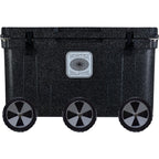 Elite 78 Qt. Rotational-Molded Customizable Cooler System with 3 Sets of Beach Wheels in Basalt