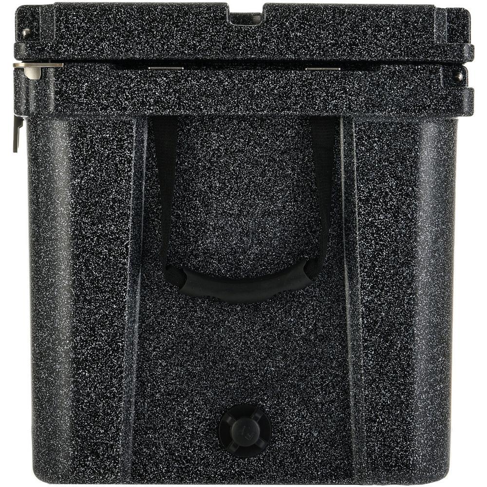 Elite 78 Qt. Rotational-Molded Customizable Cooler System with 3 Sets of Beach Wheels in Basalt