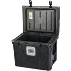 Elite 78 Qt. Rotational-Molded Customizable Cooler System with 3 Sets of Beach Wheels in Basalt