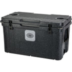 Elite 78 Qt. Rotational-Molded Customizable Cooler System with 3 Sets of Beach Wheels in Basalt