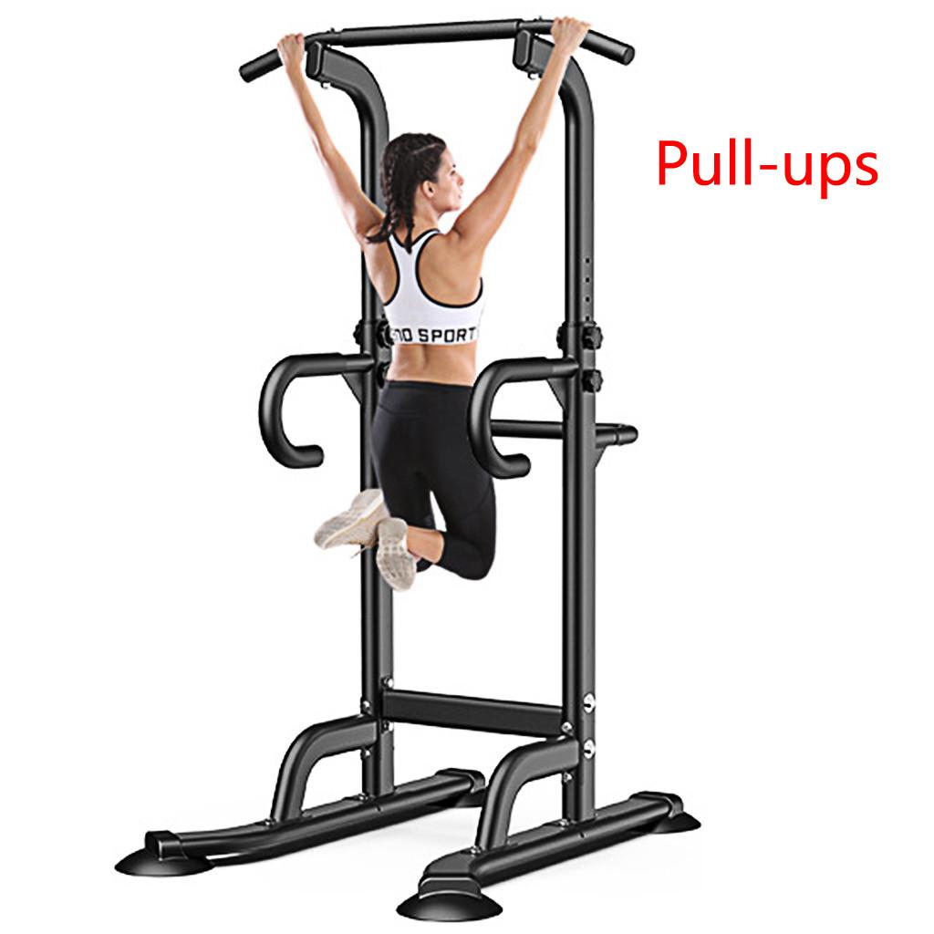 Pgyong Power Tower Dip Station Pull Up Bar for Home Gym Strength Training Workout Equipment, 440LBS, Black