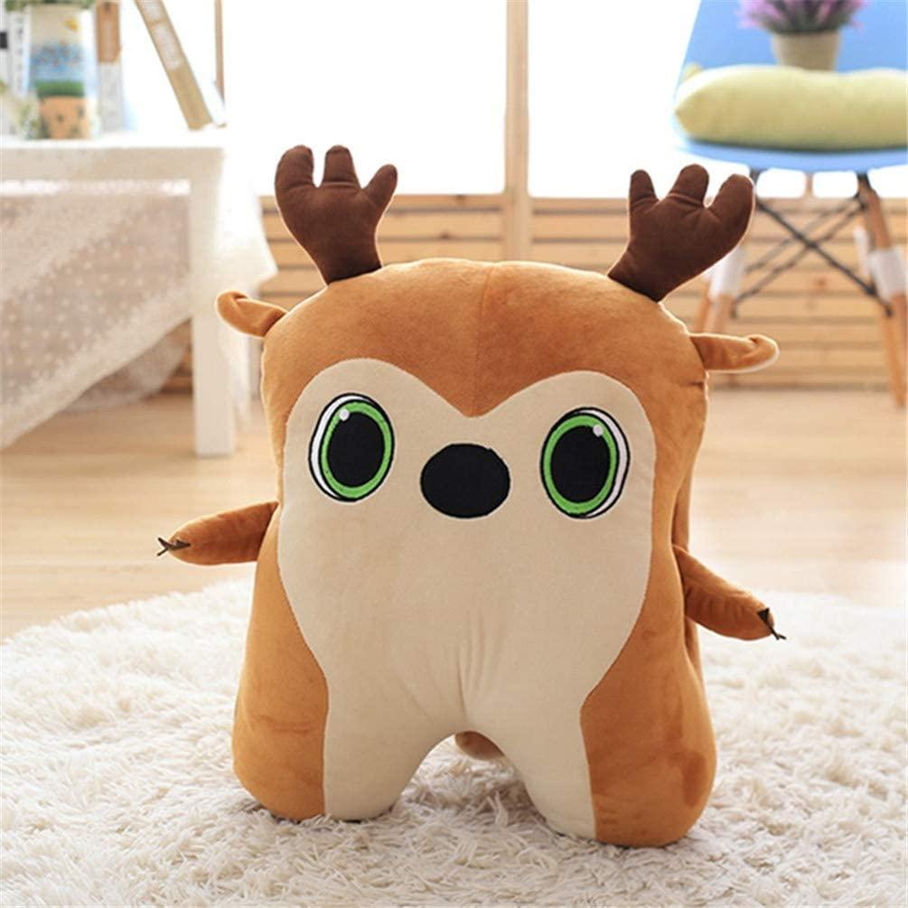 JIARUN Santa Claus Throw Pillows, Christmas Elk Plush Toys, Christmas Atmosphere Decoration, Sofa Bedroom Living Room Car Seat, Pack of 2(Santa Claus and Elk),50cm