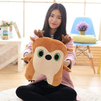 JIARUN Santa Claus Throw Pillows, Christmas Elk Plush Toys, Christmas Atmosphere Decoration, Sofa Bedroom Living Room Car Seat, Pack of 2(Santa Claus and Elk),50cm