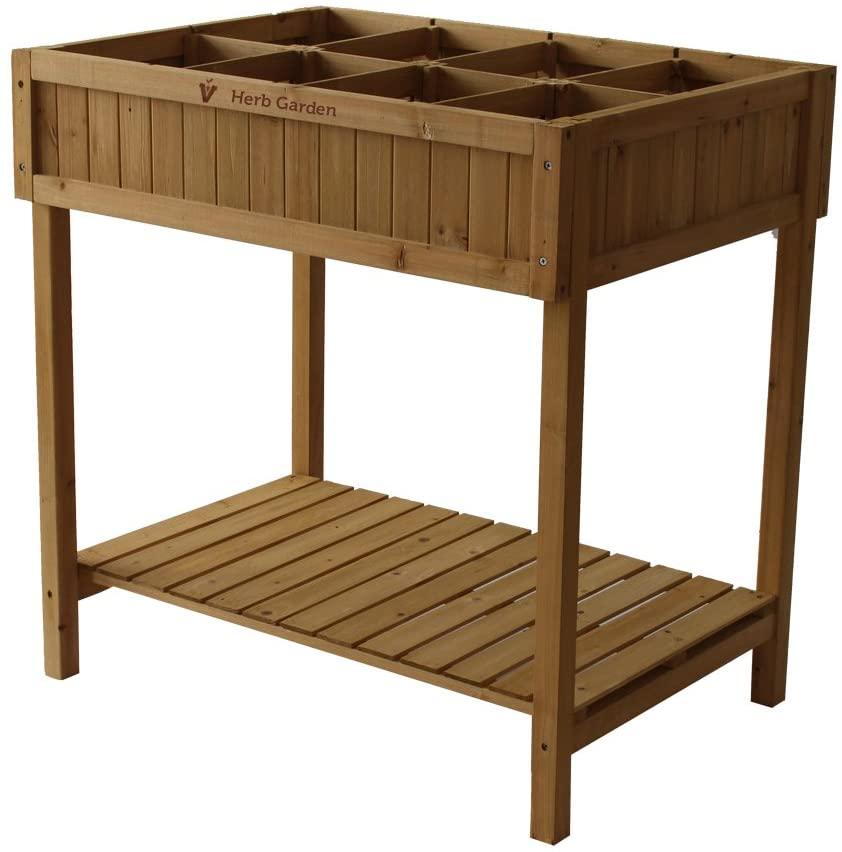 vegtrug 8 pocket herb garden &amp; espoma ap8 8-quart organic potting mix