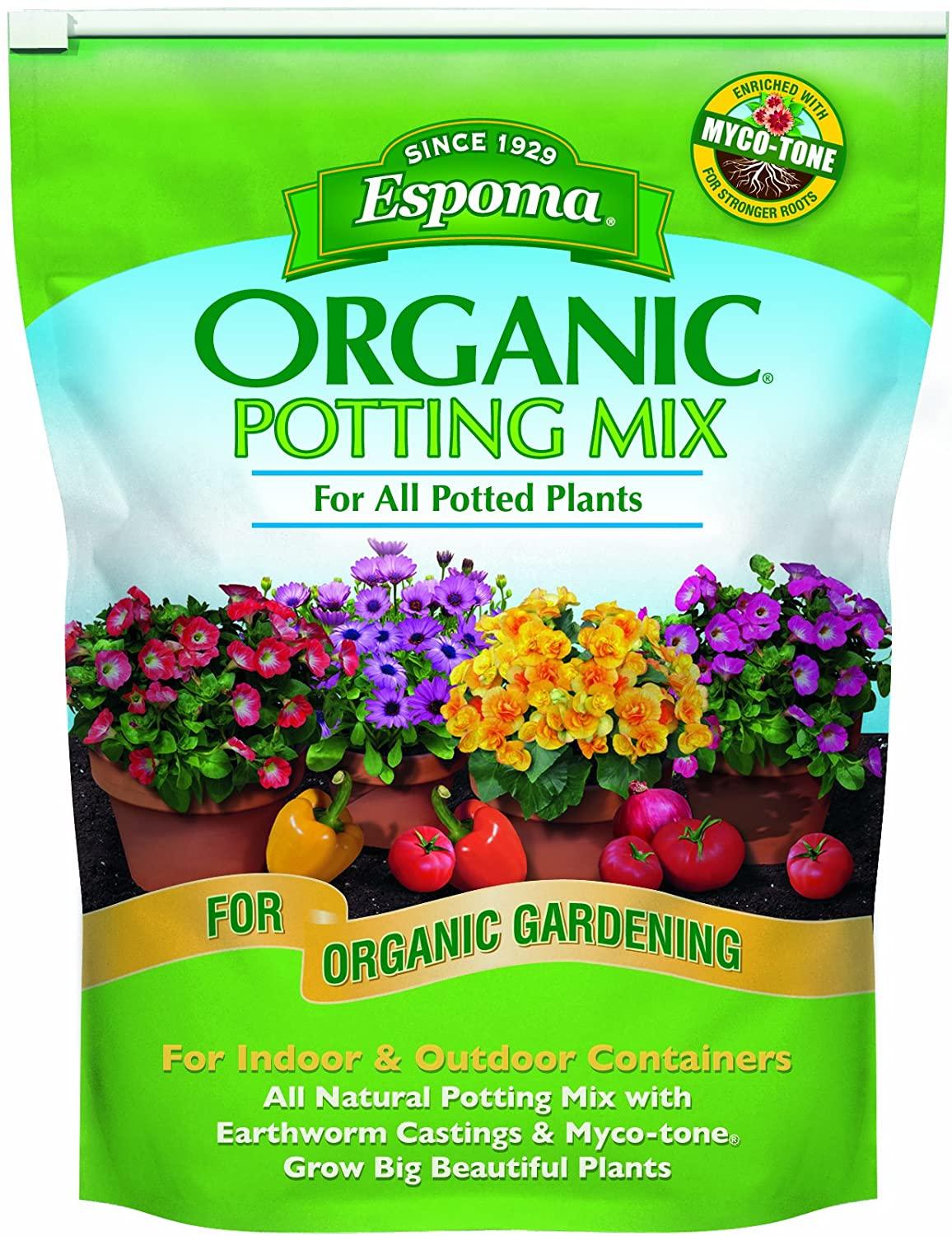 vegtrug 8 pocket herb garden &amp; espoma ap8 8-quart organic potting mix