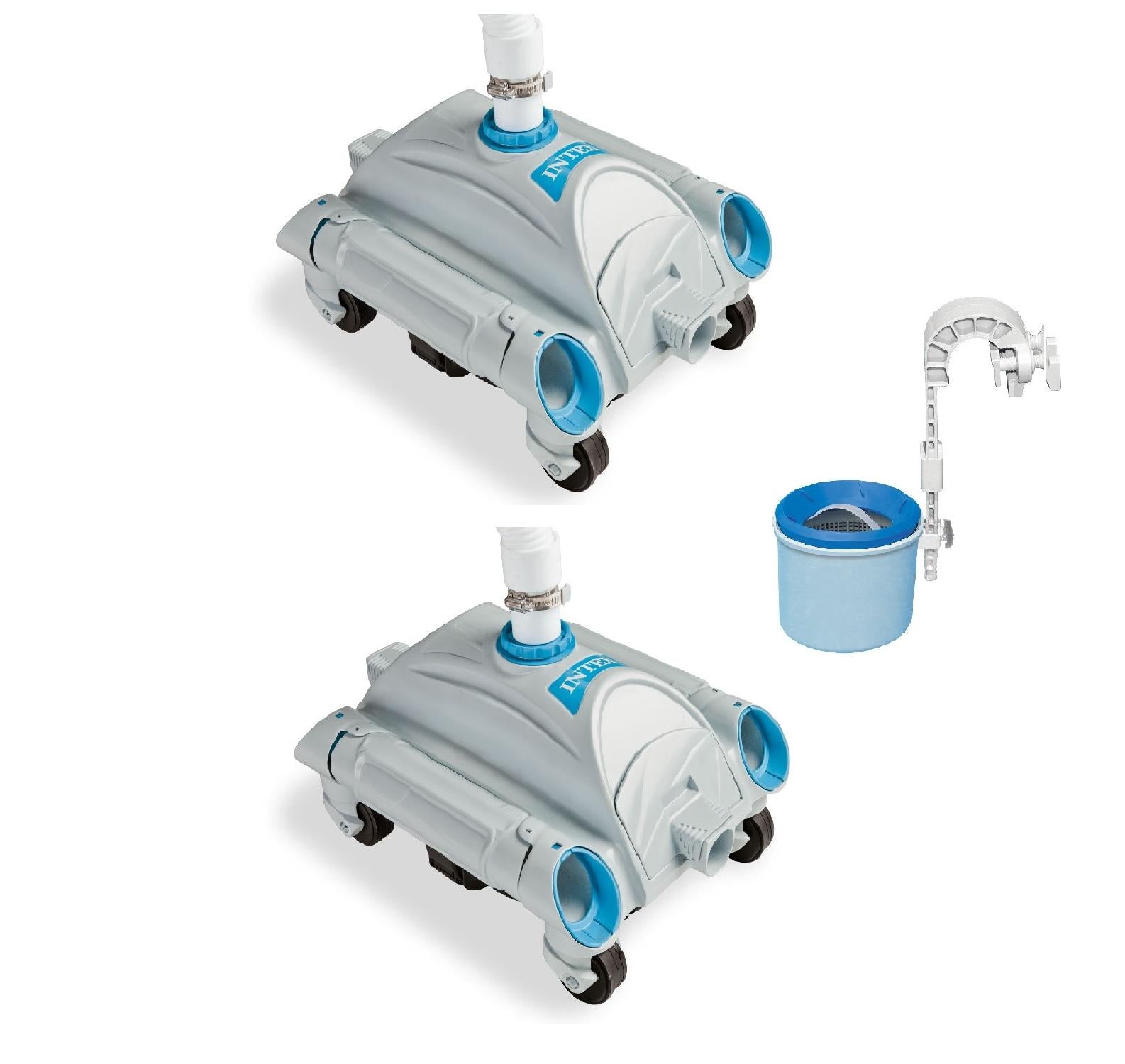 intex automatic above-ground pool vacuum (2 pack) w/ automatic skimmer