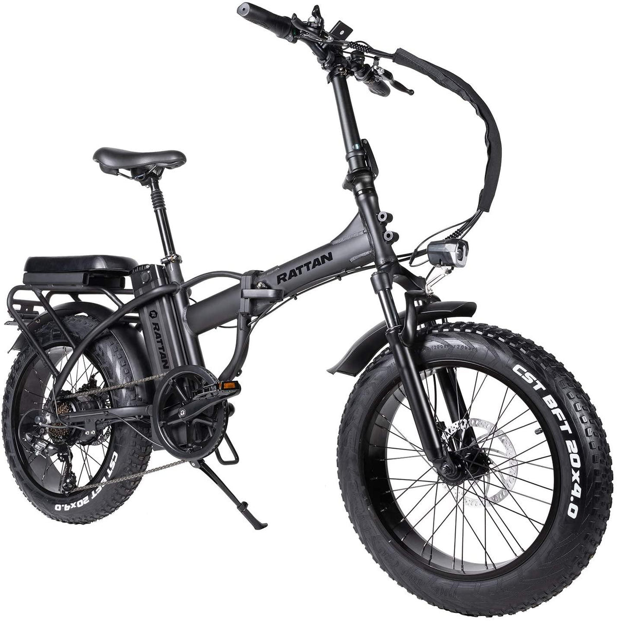 Rattan 48V 750W Electric Bike for Adults 4.0 Fat Tire Bikes Folding Bikes 13AH Removable Lithium-ion Battery E-Bikes  7-Speed Shifter Electric Bicycle High Step Across ebikes