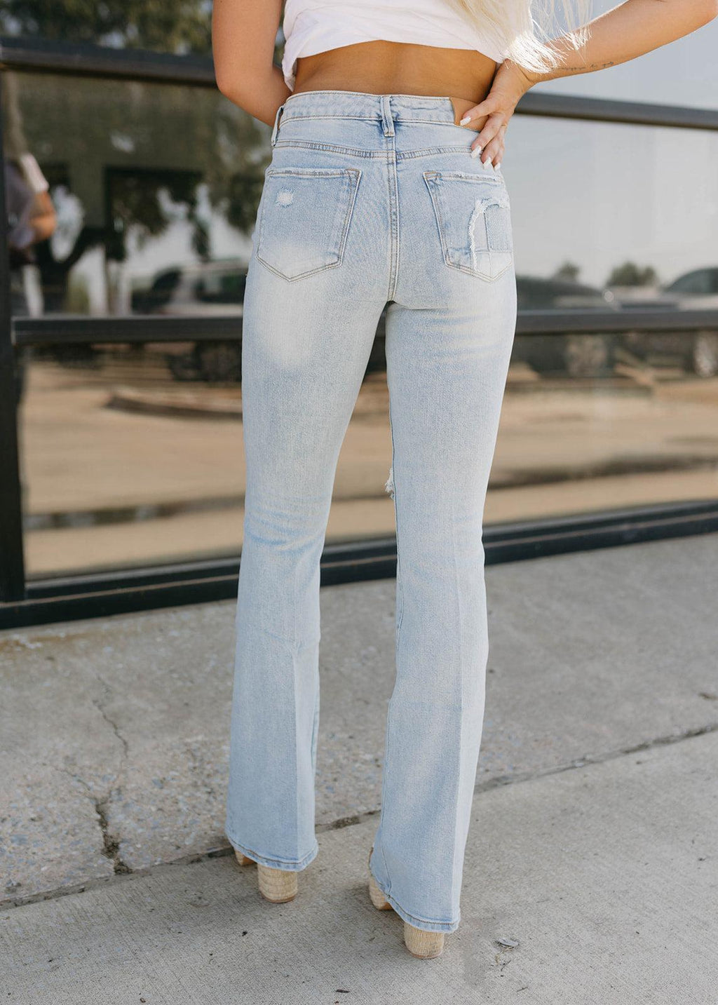 laney windmill flare jeans