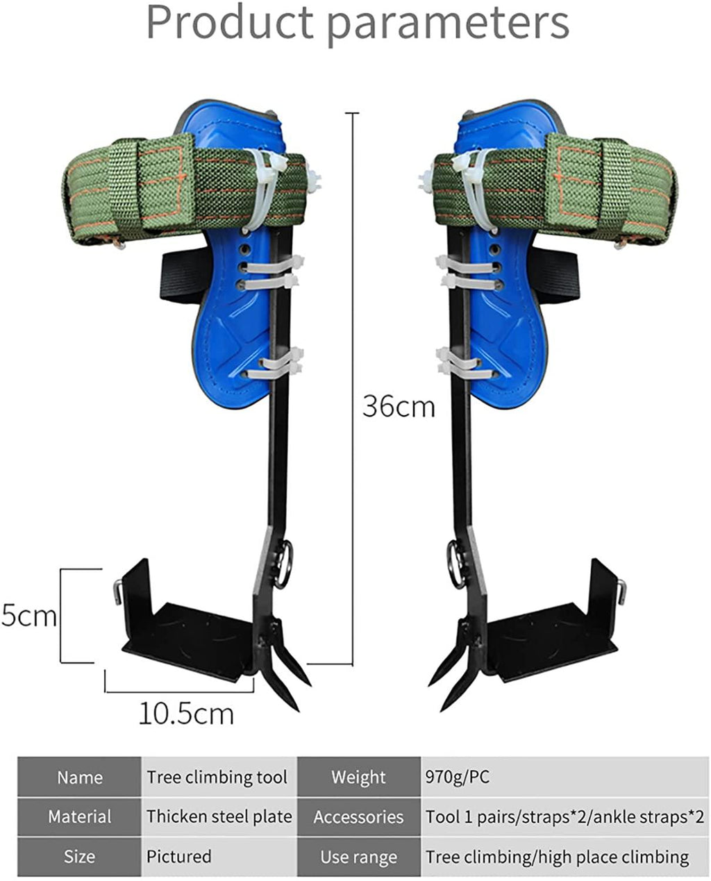 Tree Climbing Equipment Tree Climbing Special Tools Outdoor Foot Binding Big Crank Tree Climbing Shoelaces Adjustable