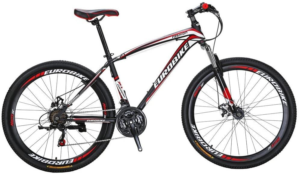 Eurobike Bikes X1 27.5 Inches Wheels 21 Speed Mountain Bike Dual Disc Brake Bicycle
