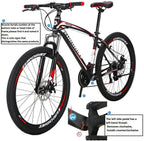 Eurobike Bikes X1 27.5 Inches Wheels 21 Speed Mountain Bike Dual Disc Brake Bicycle