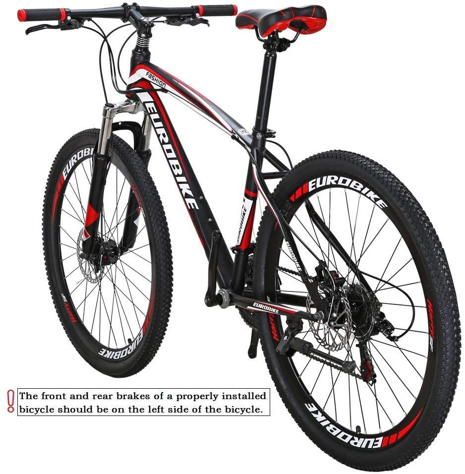 Eurobike Bikes X1 27.5 Inches Wheels 21 Speed Mountain Bike Dual Disc Brake Bicycle