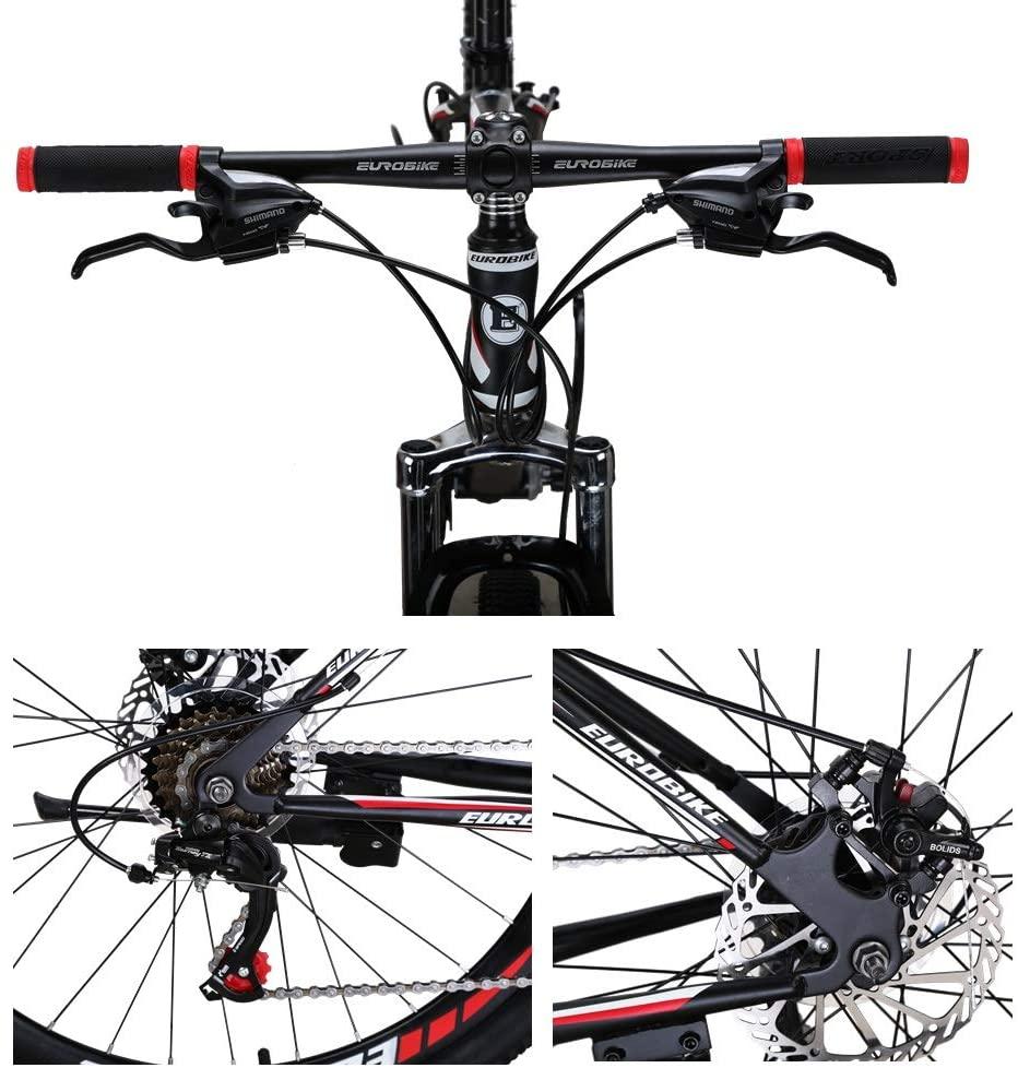 Eurobike Bikes X1 27.5 Inches Wheels 21 Speed Mountain Bike Dual Disc Brake Bicycle