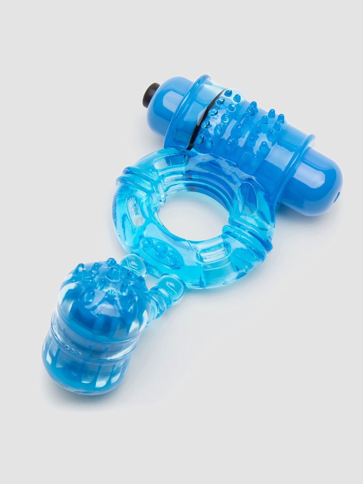 Lovehoney Double Ding Vibrating Cock Ring, Blue