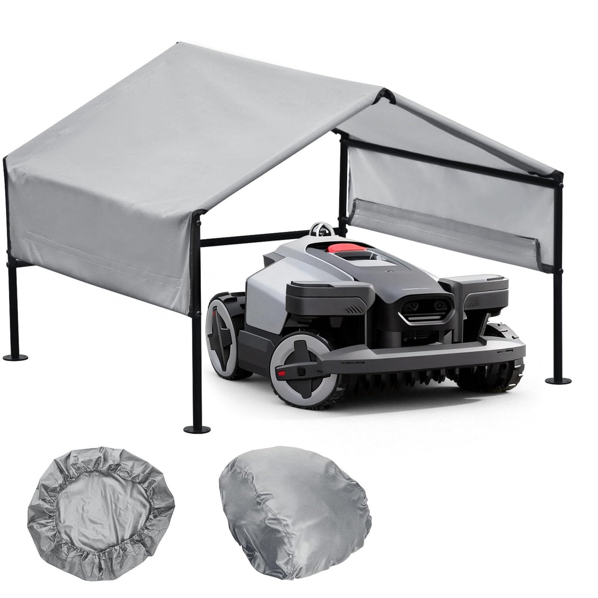 Robot Mower Gara+ Waterproof Cover, 32"x30"x26" | Heavy Steel Frame | Thickened 600D Oxford Fabric Sun Resistant Dustproof Shelter, Fits , , Segway, WORX, , &amp; more
