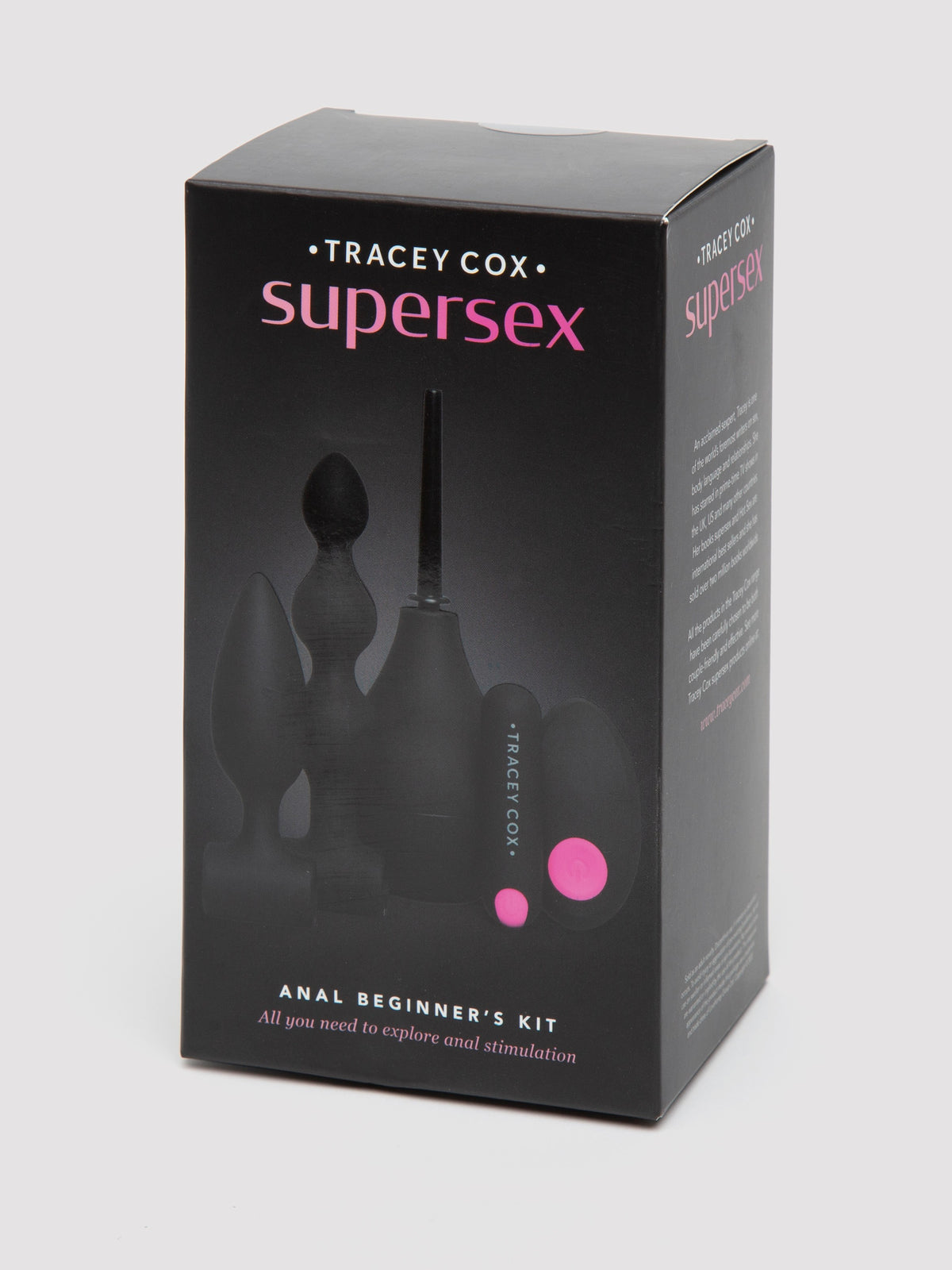 Tracey Cox Rechargeable Remote Control Anal Beginner's Kit (4 Piece), Black
