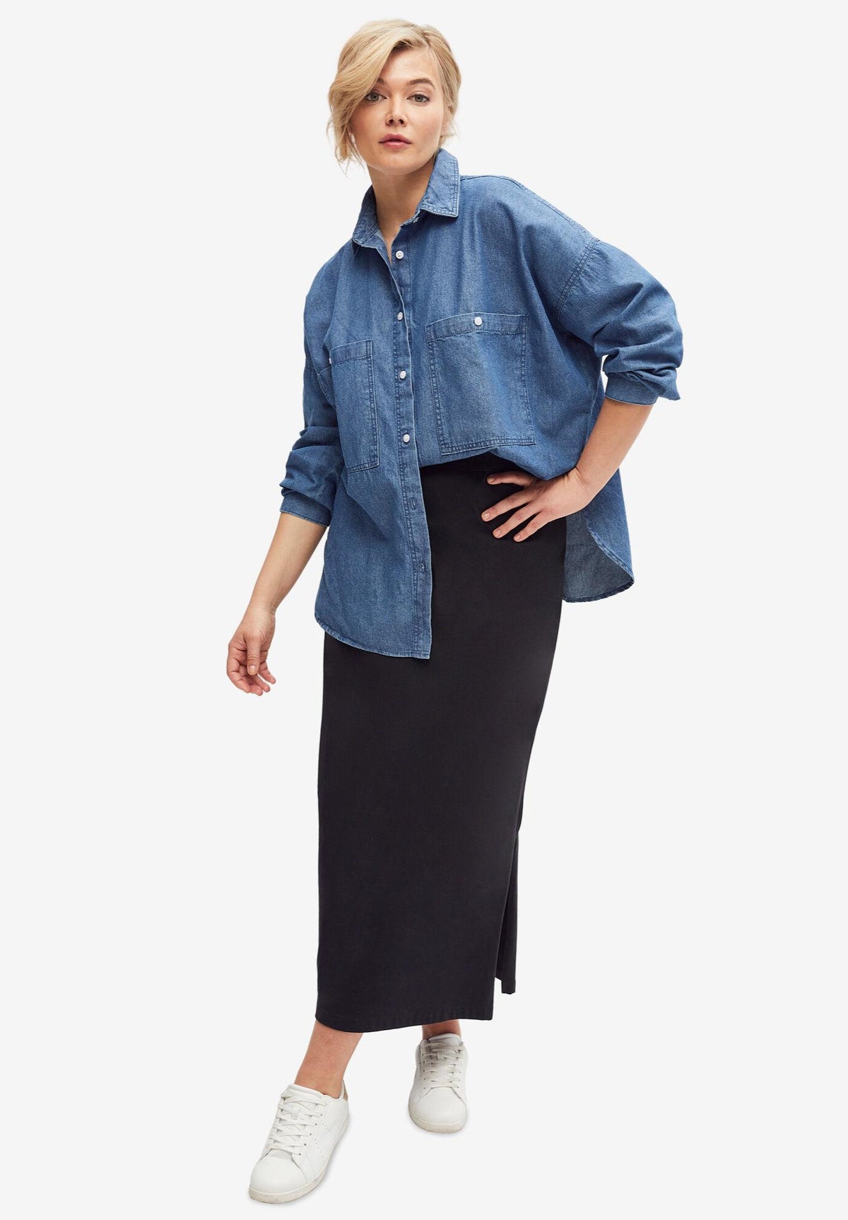 knit maxi skirt