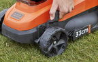 18 V Battery Lawn Mower (36 V with Two 18 V 2.5 Ah Batteries Supplied) - 33 cm - Adjustable Cutting Height - Basket 35 Litres BCMW3318L2-QW