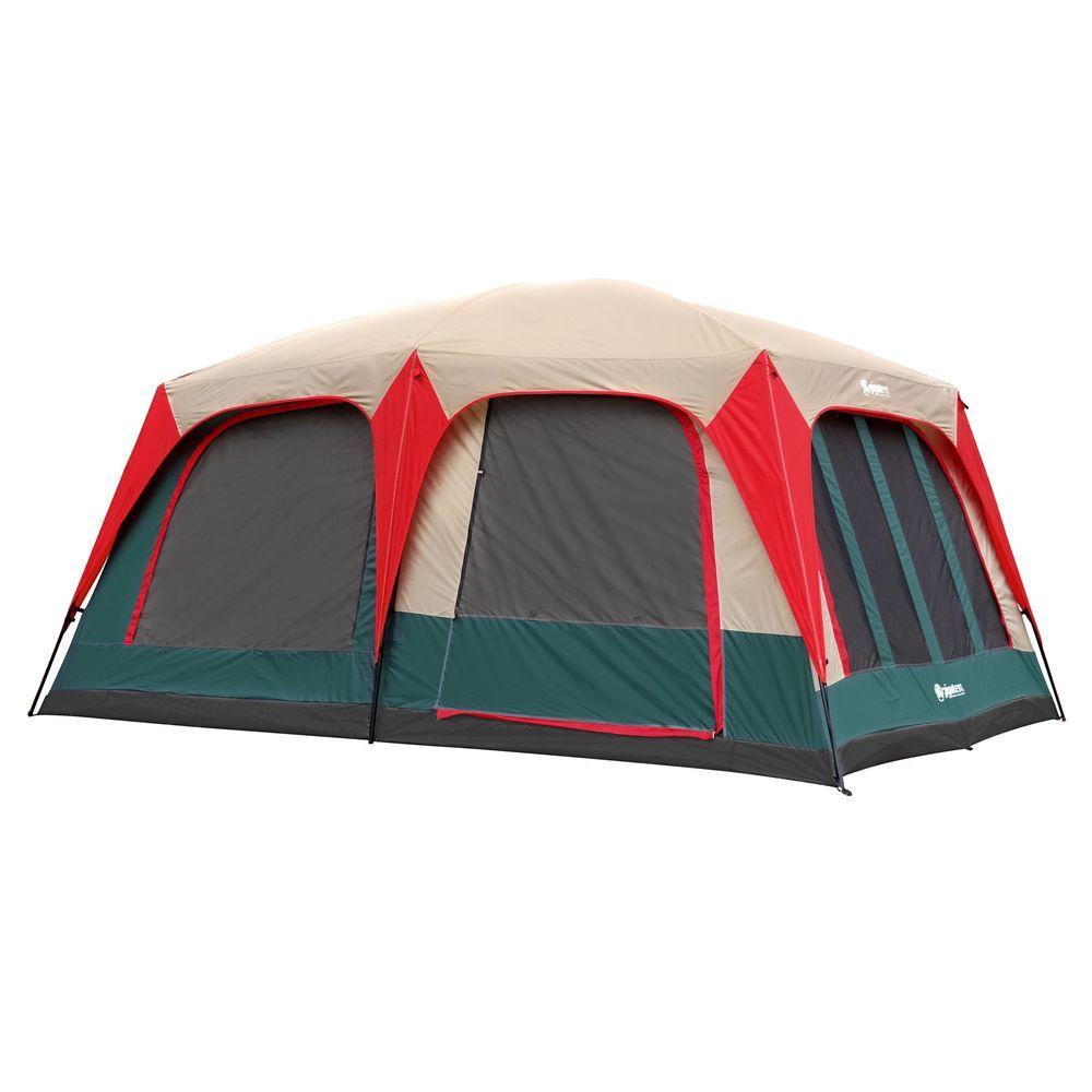 GigaTent Mt. Greylock 15 ft. x 10 ft. 3-Room Tent 8 Person Dome Tent
