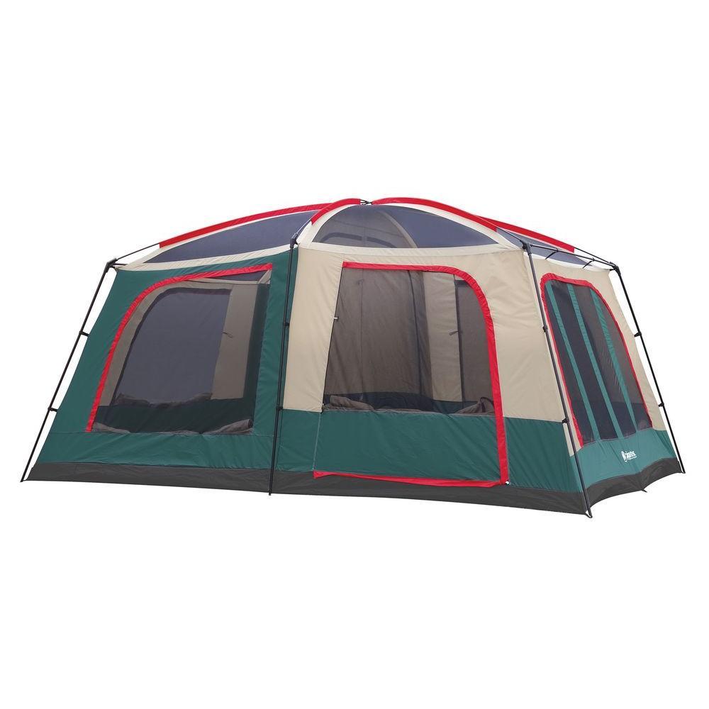 GigaTent Mt. Greylock 15 ft. x 10 ft. 3-Room Tent 8 Person Dome Tent