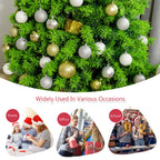 Costway 7.5ft Snow Flocked Hinged Artificial Christmas Tree w/ Metal Stand Green