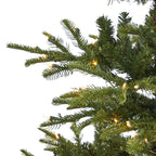 Nearly Natural Clear Prelit Incandescent Green Decorated Spruce Christmas Tree, 6'